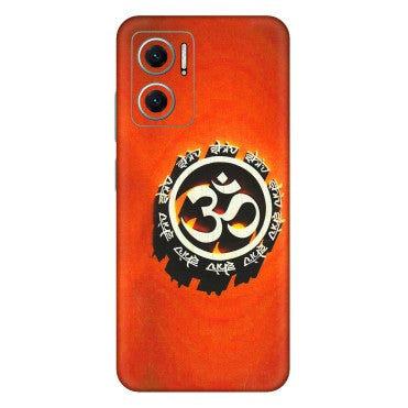 Xiaomi Redmi Phone Skins (All Models) - Aum Shiv Orange - 3D Embossed Finish (L-32) Mi 10 5G