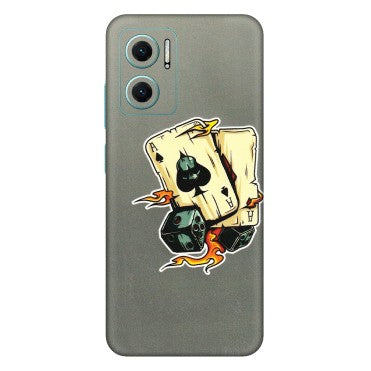 Xiaomi Redmi Phone Skins (All Models) - Grey Cards Of Ace - 3D Embossed Finish (L-77) Mi 10 5G