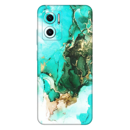 Xiaomi Redmi Phone Skins (All Models) - The Blue Gold Marble - Matte Finish (M-124) Mi 10 5G