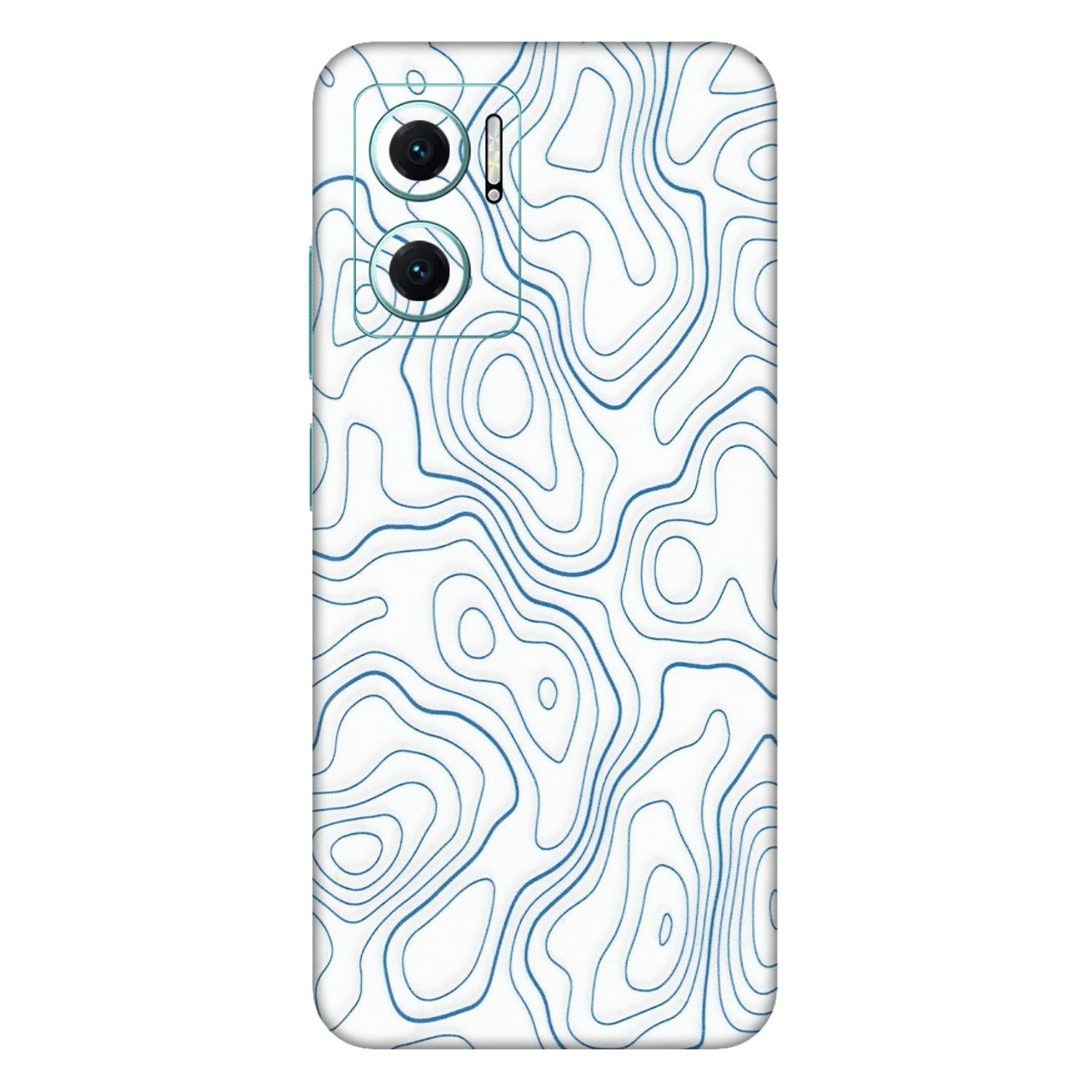 Xiaomi Redmi Phone Skins (All Models) - Blue And White Swirls - Matte Finish (M-139) Mi 10 5G