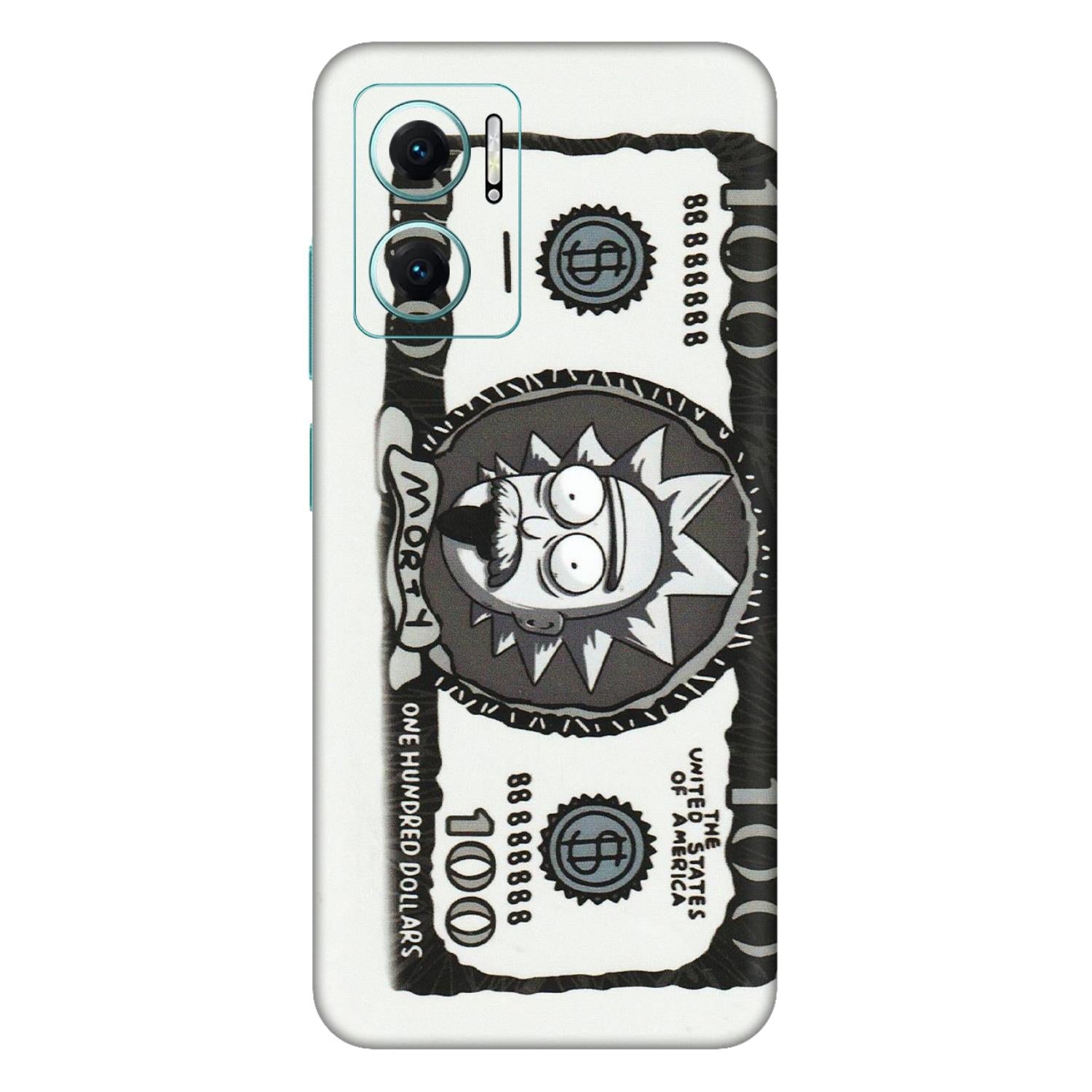 Xiaomi Redmi Phone Skins (All Models) - Rick And Morty Hundred Dollar Anime - Matte Finish (M-161) Mi 10 5G