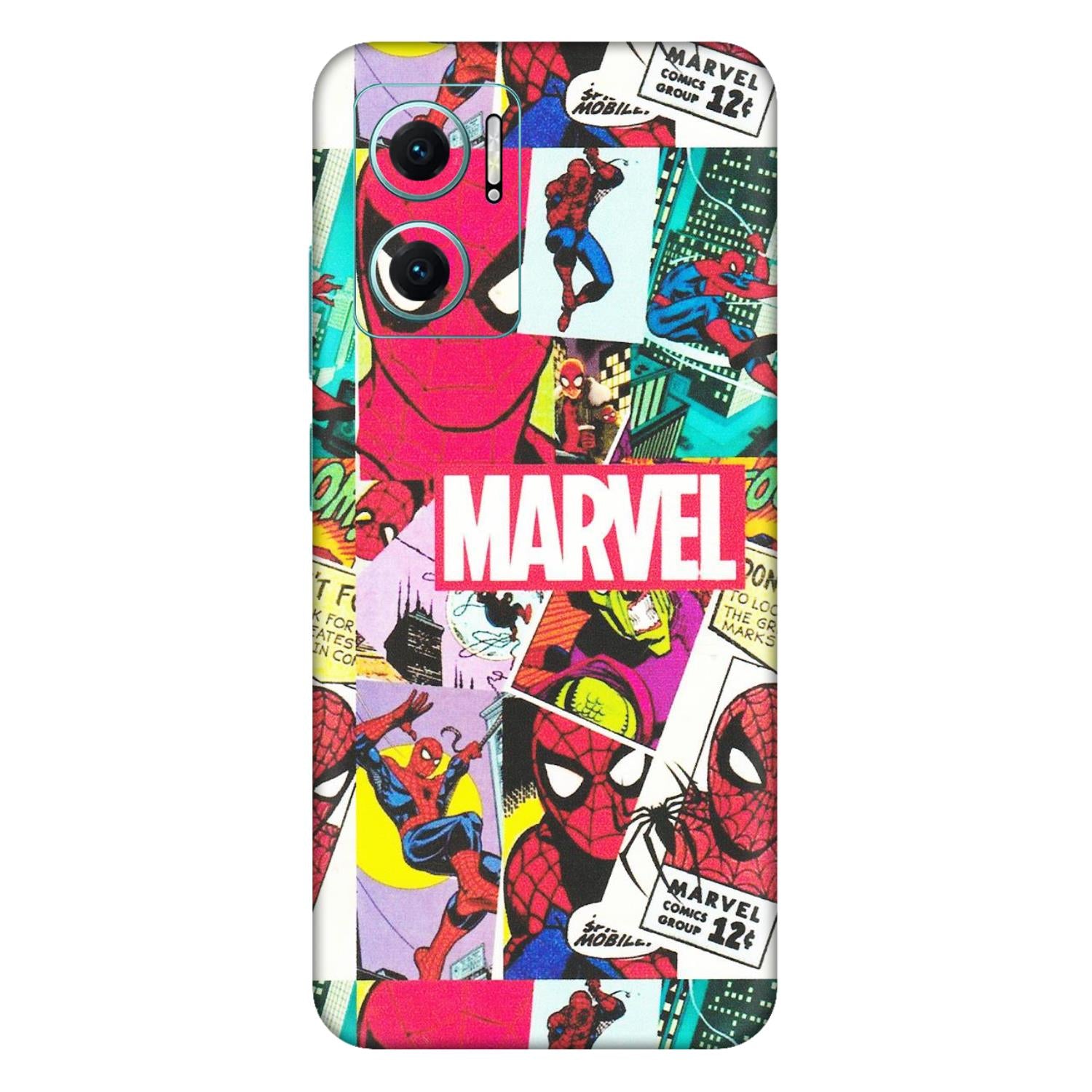 Xiaomi Redmi Phone Skins (All Models) - Marvel Comic Spiderman Grafitti - Matte Finish (M-72) Mi 10 5G