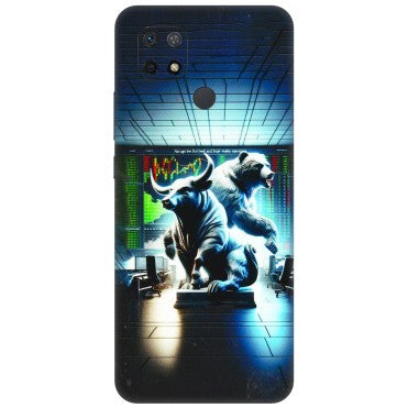 Xiaomi Redmi Phone Skins (All Models) - Stock Market Sensex Bear vs Bulls - 3D Embossed Finish (L-15) Redmi 10