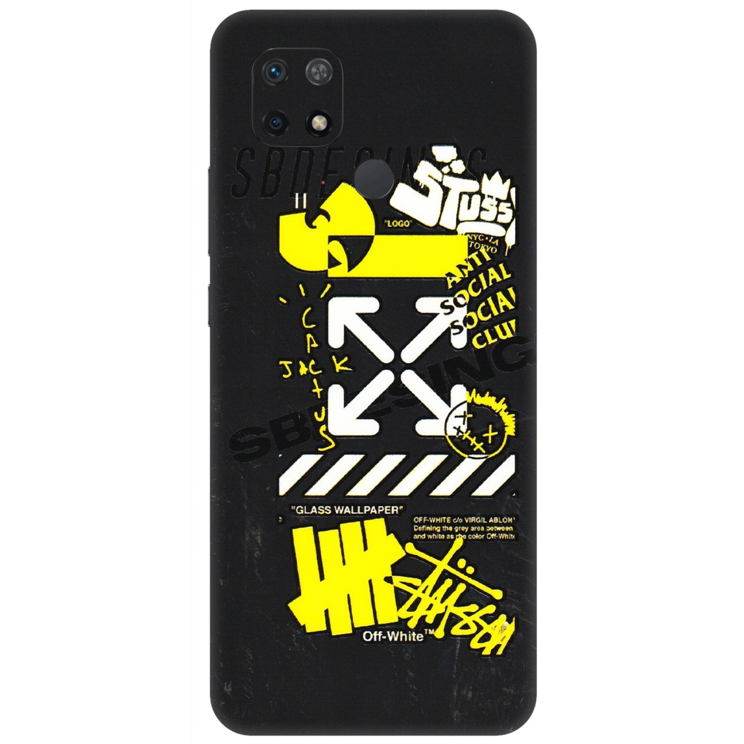 Xiaomi Redmi Phone Skins (All Models) - Anti Social Graffiti - 3D Embossed Finish (L-198) Redmi 10