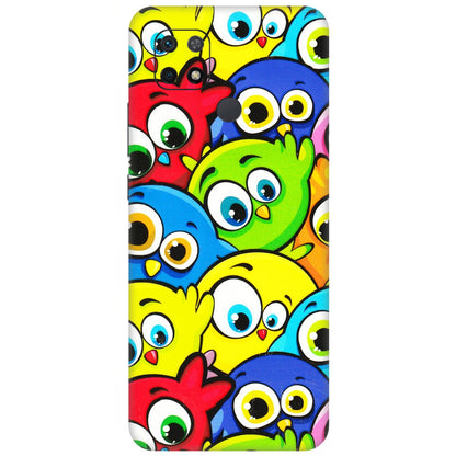 Xiaomi Redmi Phone Skins (All Models) - Cute Fluffy Birds - 3D Embossed Finish (L-213) Redmi 10
