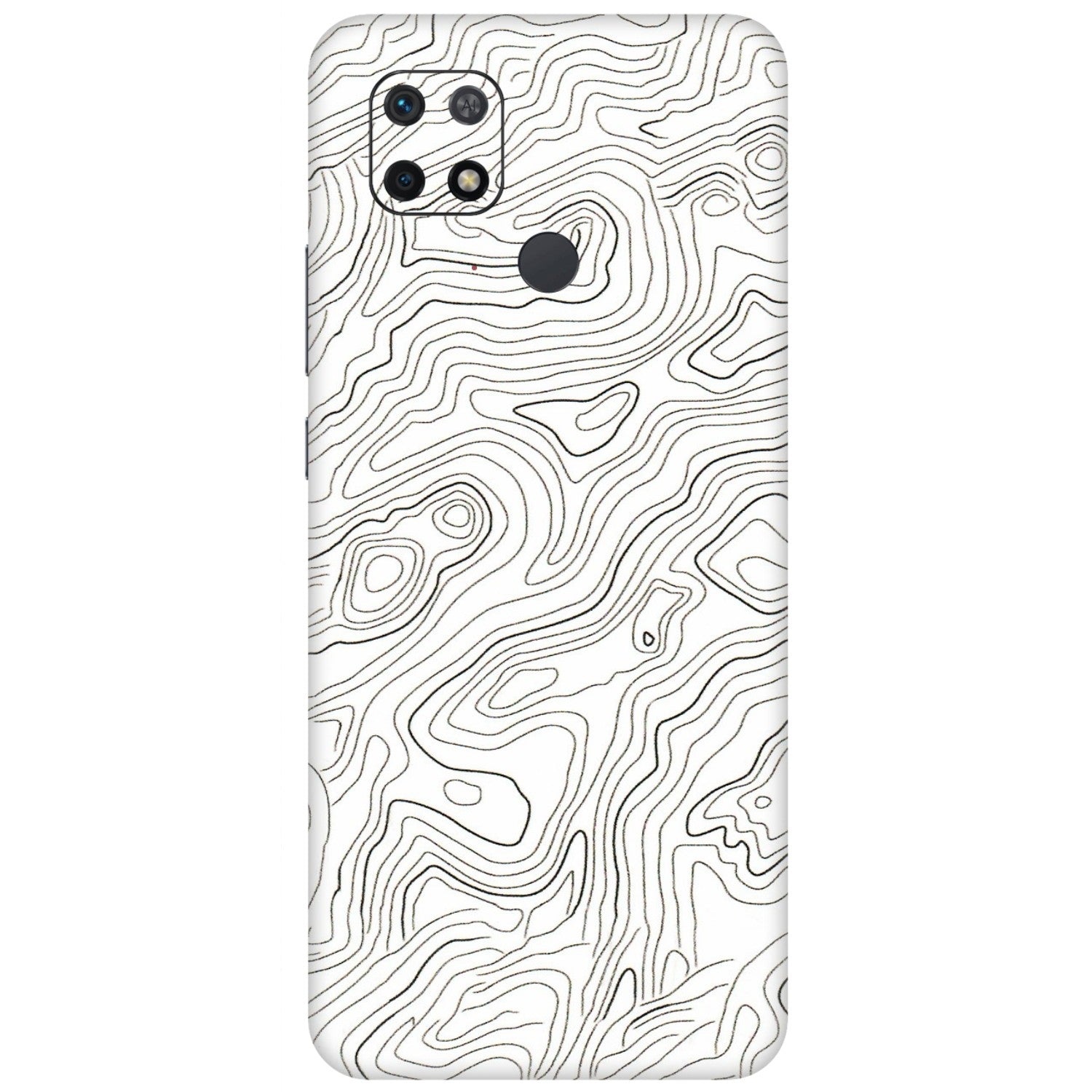 Xiaomi Redmi Phone Skins (All Models) - White Black Swirls - 3D Embossed Finish (L-219) Redmi 10