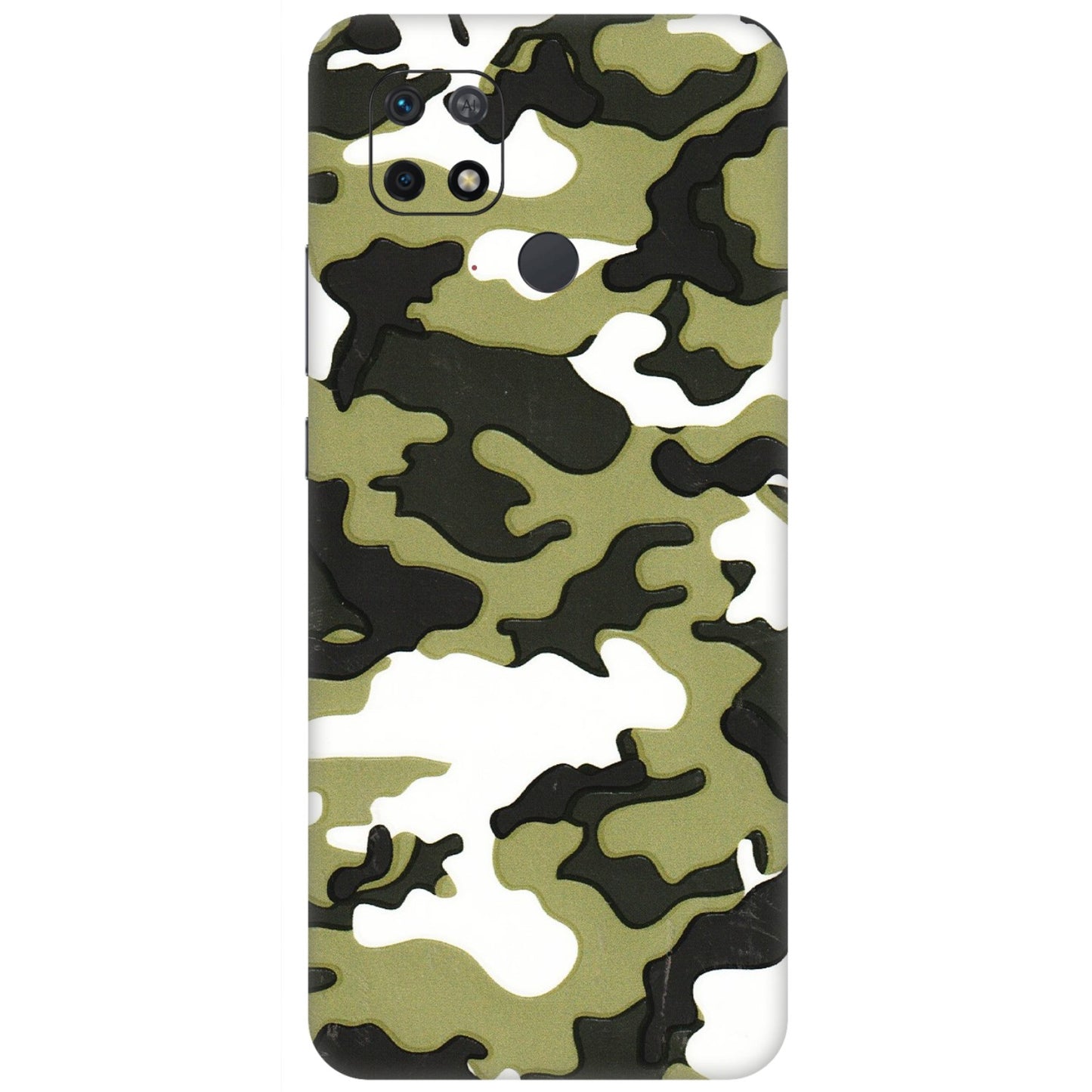 Xiaomi Redmi Phone Skins (All Models) - Camouflages White And Green - 3D Embossed Finish (L-243) Redmi 10