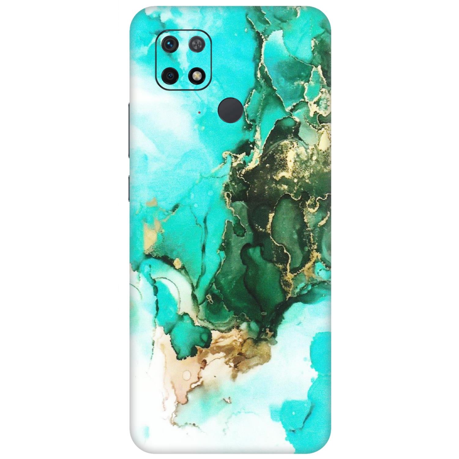 Xiaomi Redmi Phone Skins (All Models) - The Blue Gold Marble - Matte Finish (M-124) Redmi 10