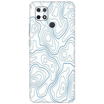 Xiaomi Redmi Phone Skins (All Models) - Blue And White Swirls - Matte Finish (M-139) Redmi 10