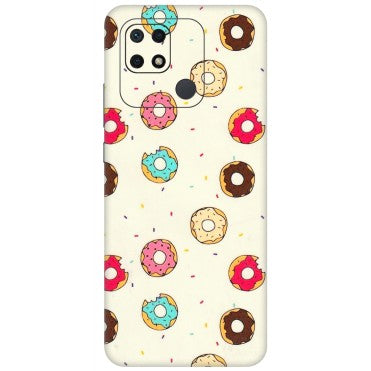 Xiaomi Redmi Phone Skins (All Models) - Mini Donuts Doodle Art - 3D Embossed Finish (L-122) Redmi 10 Power