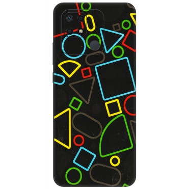 Xiaomi Redmi Phone Skins (All Models) - Black Shapes - 3D Embossed Finish (L-131) Redmi 10 Power