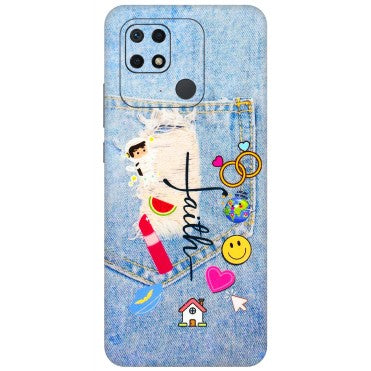 Xiaomi Redmi Phone Skins (All Models) - Denim Jeans Pocket - 3D Embossed Finish (L-134) Redmi 10 Power