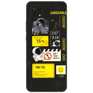 Xiaomi Redmi Phone Skins (All Models) - Black Cassini - 3D Embossed Finish (L-161) Redmi 10 Power