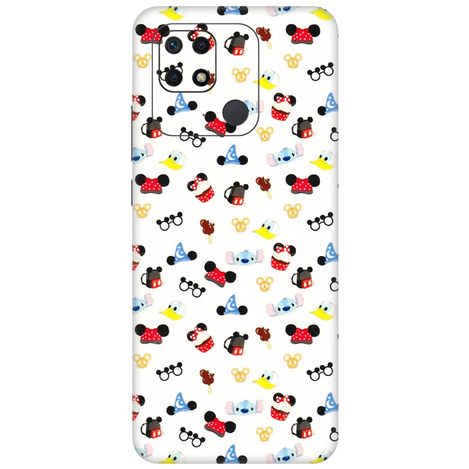 Xiaomi Redmi Phone Skins (All Models) - Minnie Mouse & Donald Doodles s - 3D Embossed Finish (L-194) Redmi 10 Power