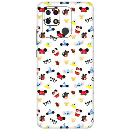 Xiaomi Redmi Phone Skins (All Models) - Minnie Mouse & Donald Doodles s - 3D Embossed Finish (L-194) Redmi 10 Power