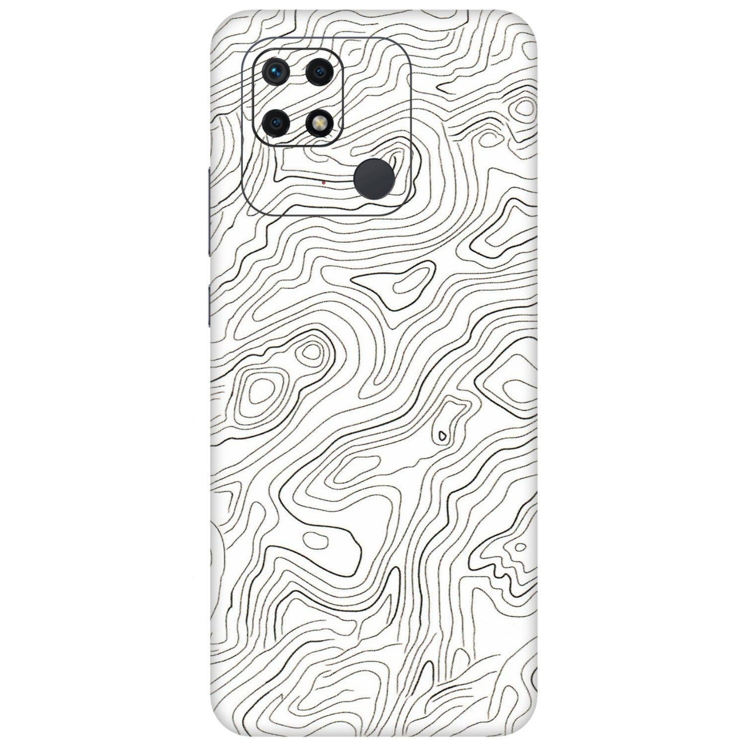 Xiaomi Redmi Phone Skins (All Models) - White Black Swirls - 3D Embossed Finish (L-219) Redmi 10 Power