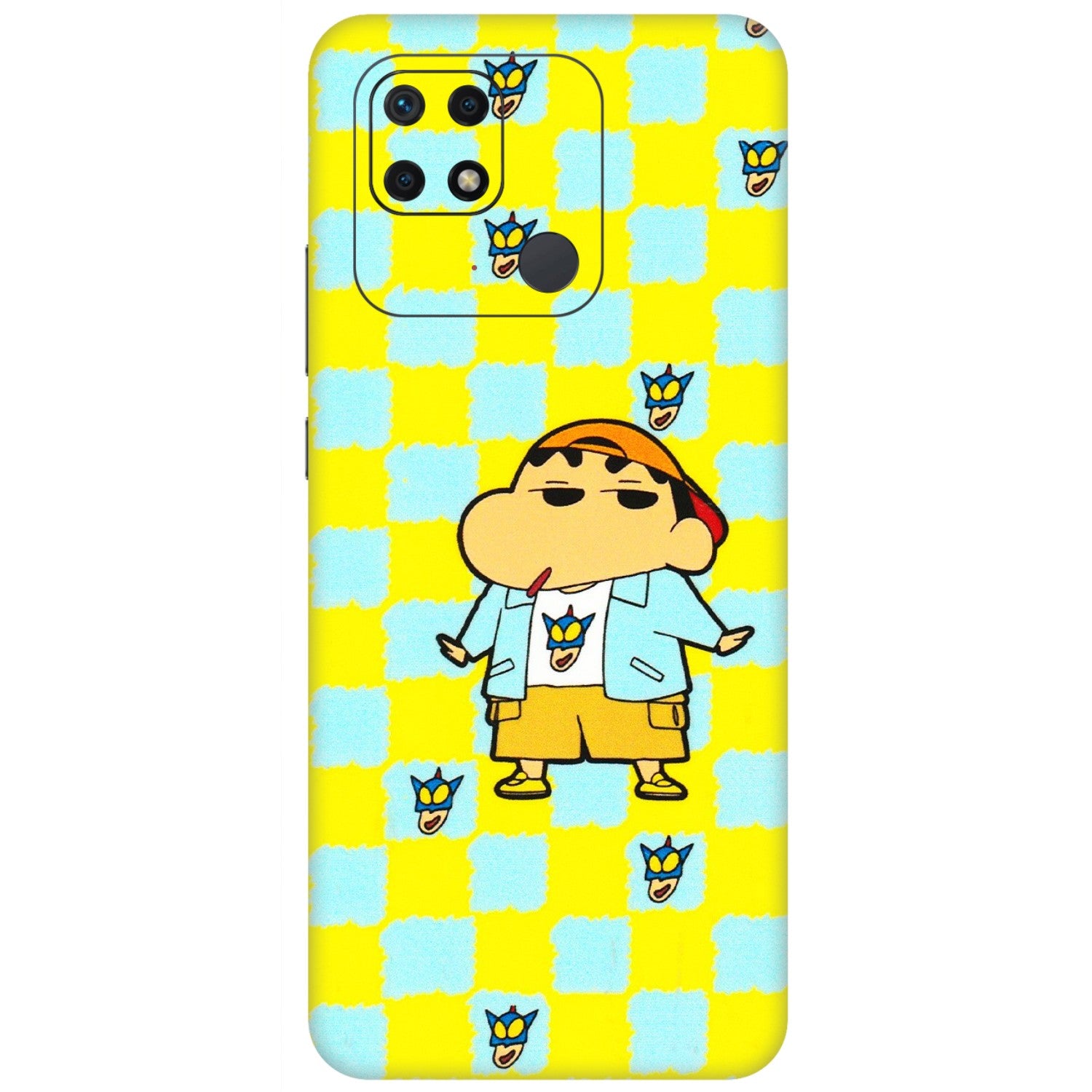 Xiaomi Redmi Phone Skins (All Models) - Yellow Blue Shinchan Cute - 3D Embossed Finish (L-221) Redmi 10 Power