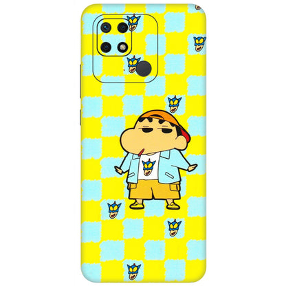 Xiaomi Redmi Phone Skins (All Models) - Yellow Blue Shinchan Cute - 3D Embossed Finish (L-221) Redmi 10 Power
