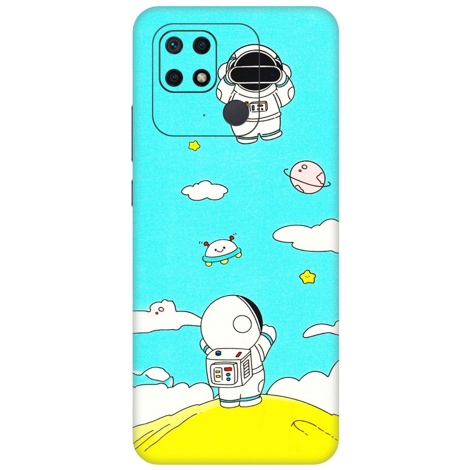 Xiaomi Redmi Phone Skins (All Models) - Blue Skies Astro Float - 3D Embossed Finish (L-230) Redmi 10 Power