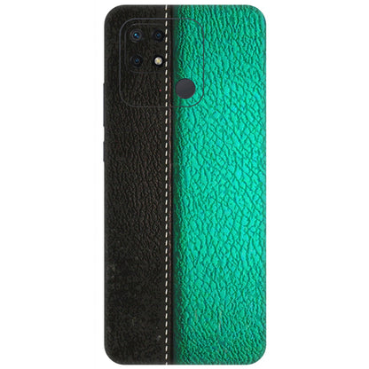 Xiaomi Redmi Phone Skins (All Models) - Black Green Dual  Leather Stich - 3D Embossed Finish (L-233) Redmi 10 Power