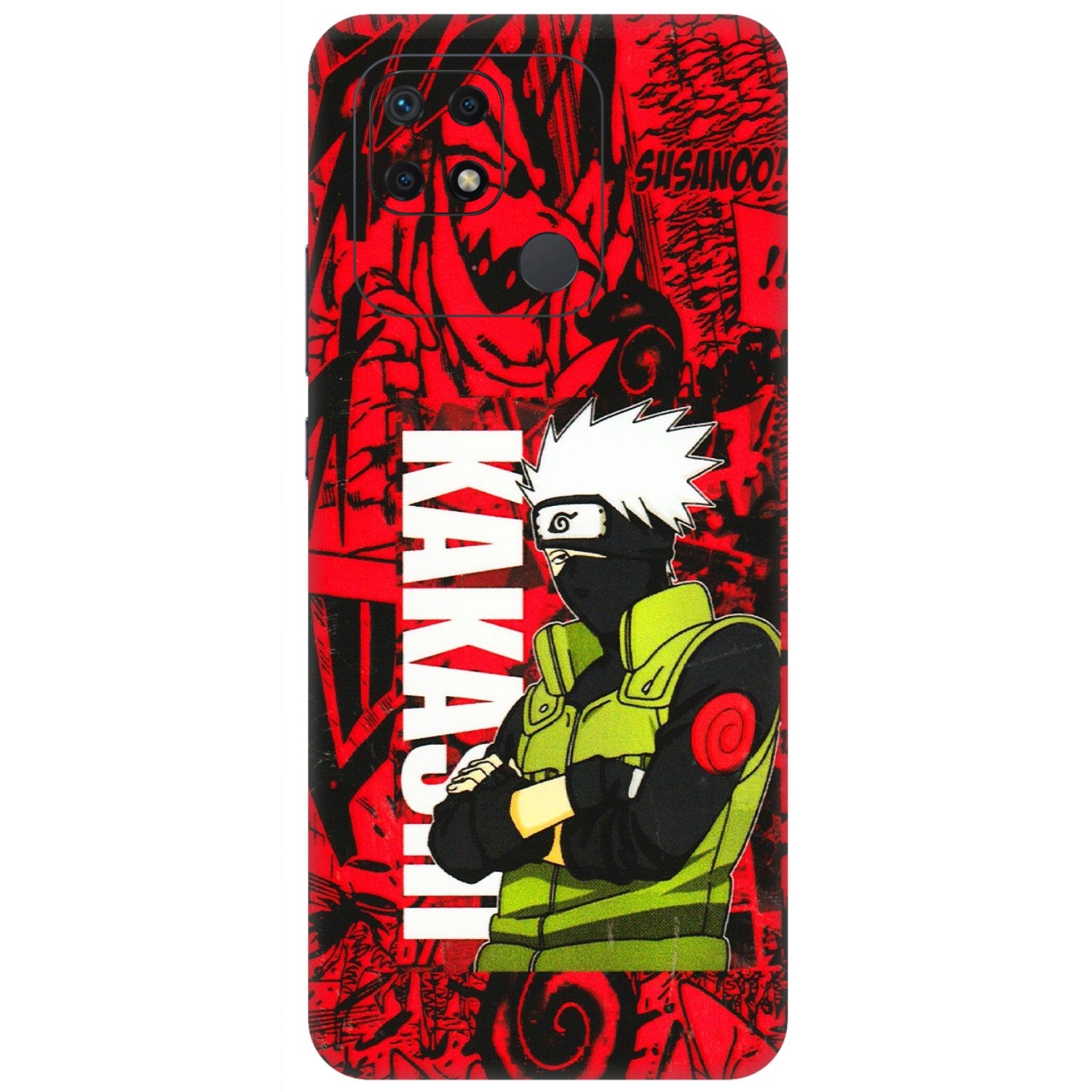 Xiaomi Redmi Phone Skins (All Models) - Kakashi Red Anime - 3D Embossed Finish (L-251) Redmi 10 Power