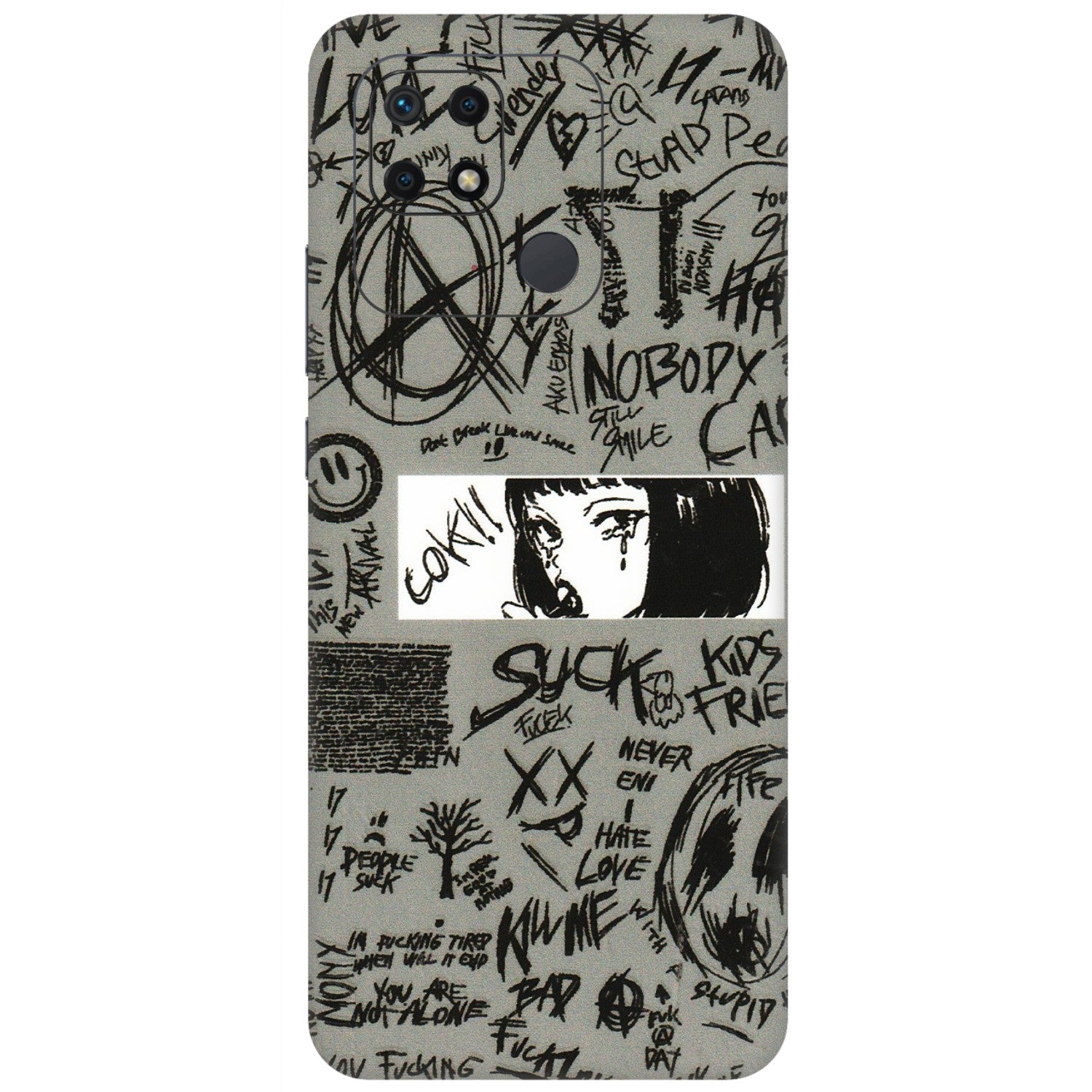 Xiaomi Redmi Phone Skins (All Models) - Never Have Love Anime - 3D Embossed Finish (L-260) Redmi 10 Power