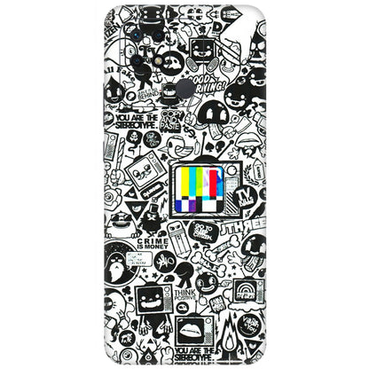 Xiaomi Redmi Phone Skins (All Models) - Doodles Positive Art - 3D Embossed Finish (L-263) Redmi 10 Power