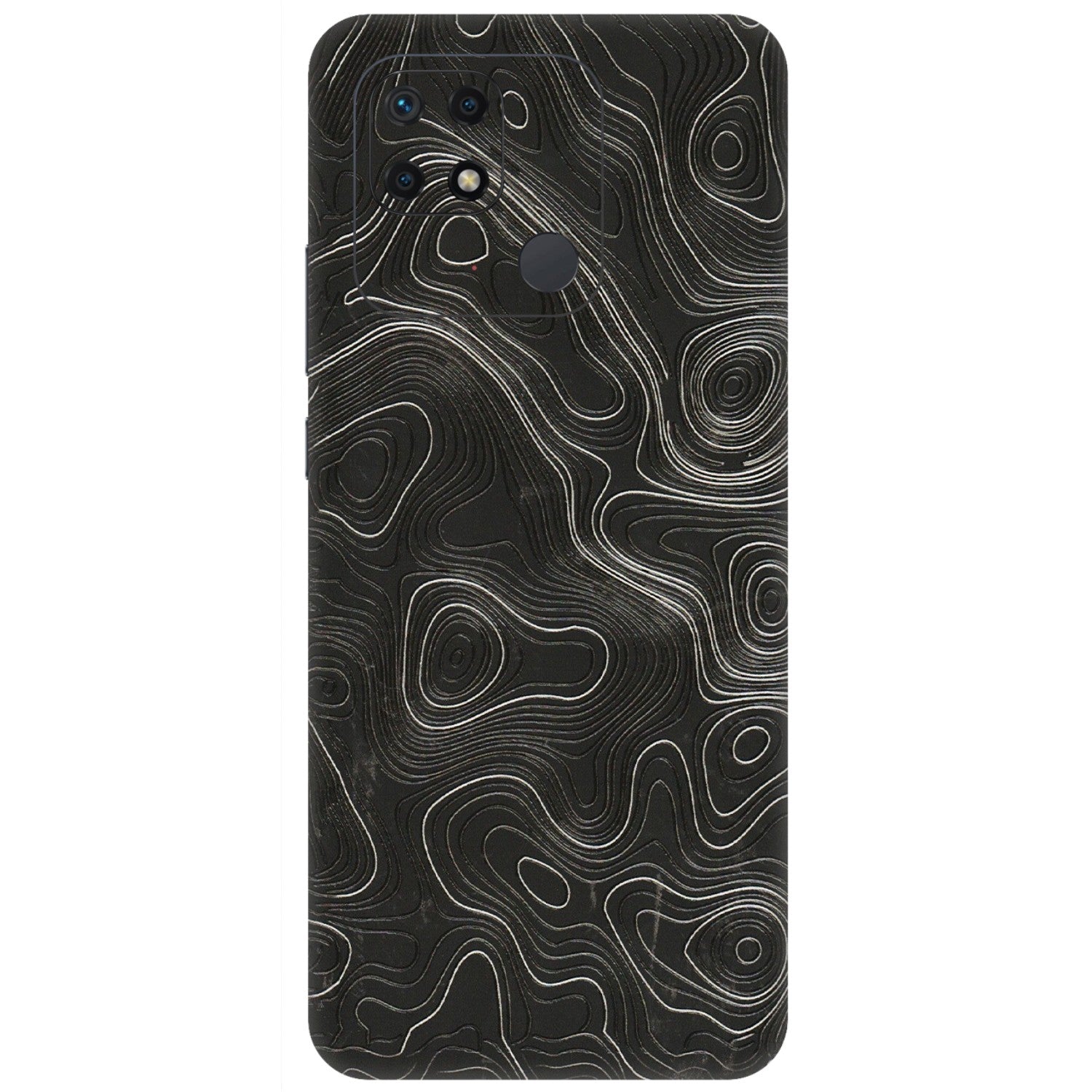 Xiaomi Redmi Phone Skins (All Models) - Abstract White Line Map - 3D Embossed Finish (L-269) Redmi 10 Power