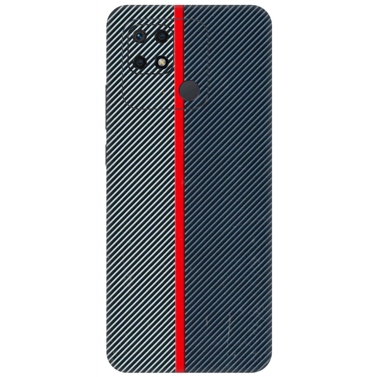Xiaomi Redmi Phone Skins (All Models) - Blue Sober Lines - 3D Embossed Finish (L-305) Redmi 10 Power