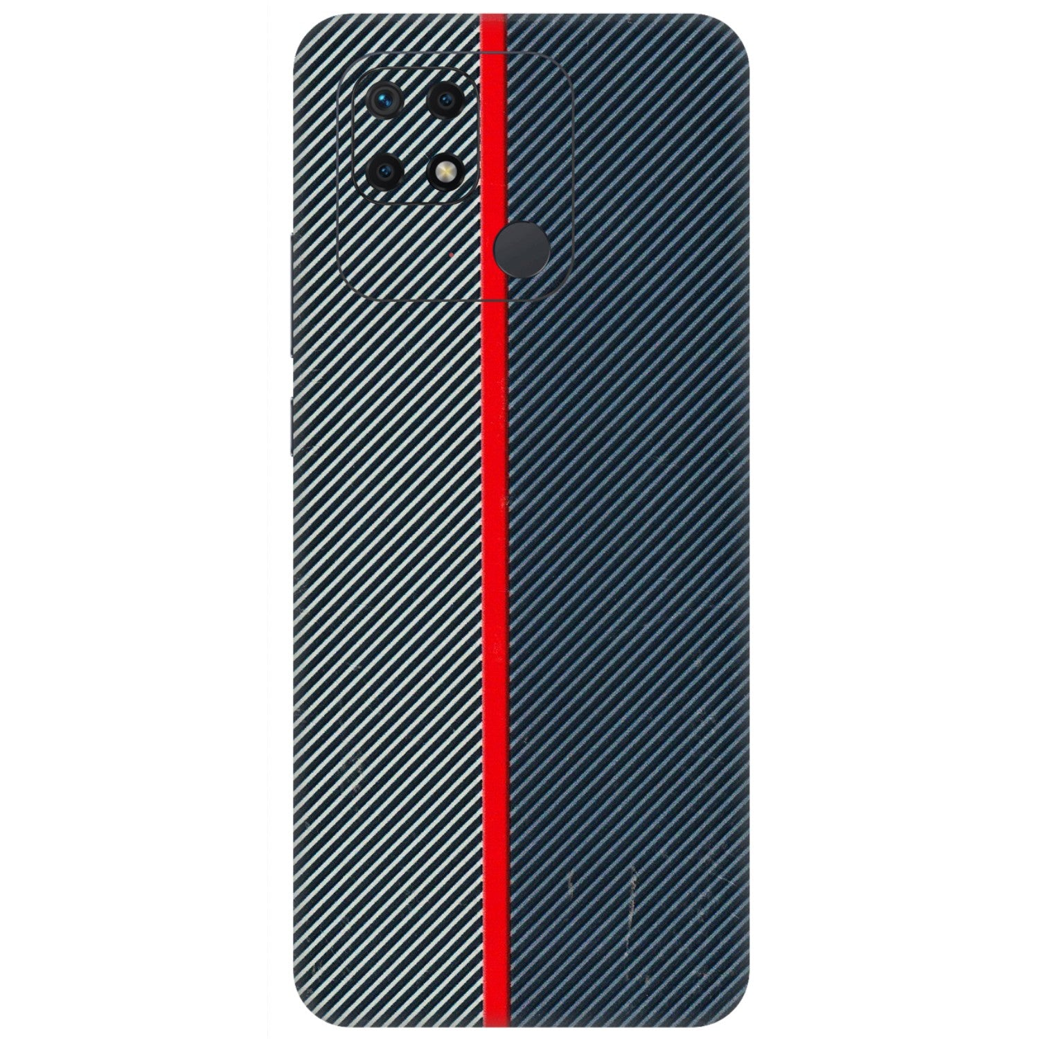 Xiaomi Redmi Phone Skins (All Models) - Blue Sober Lines - 3D Embossed Finish (L-305) Redmi 10 Power