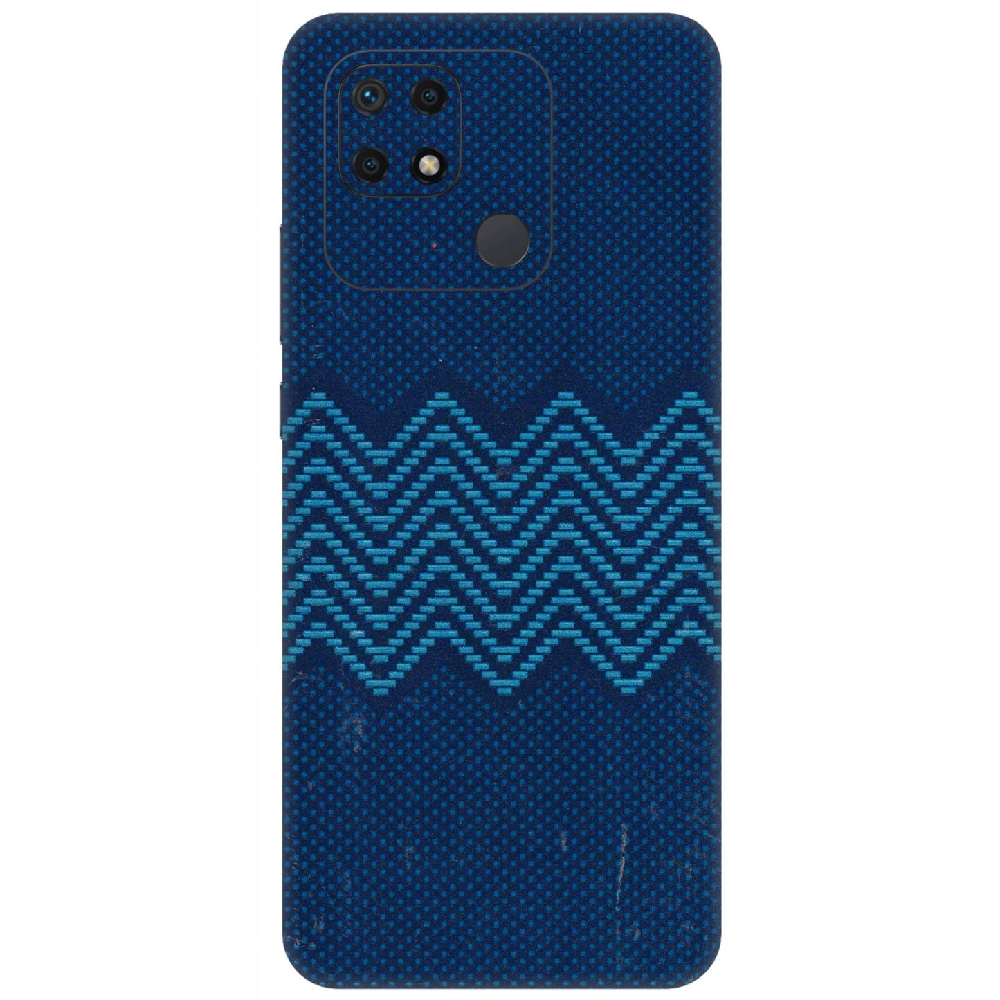 Xiaomi Redmi Phone Skins (All Models) - Blue Sober Waves - 3D Embossed Finish (L-306) Redmi 10 Power
