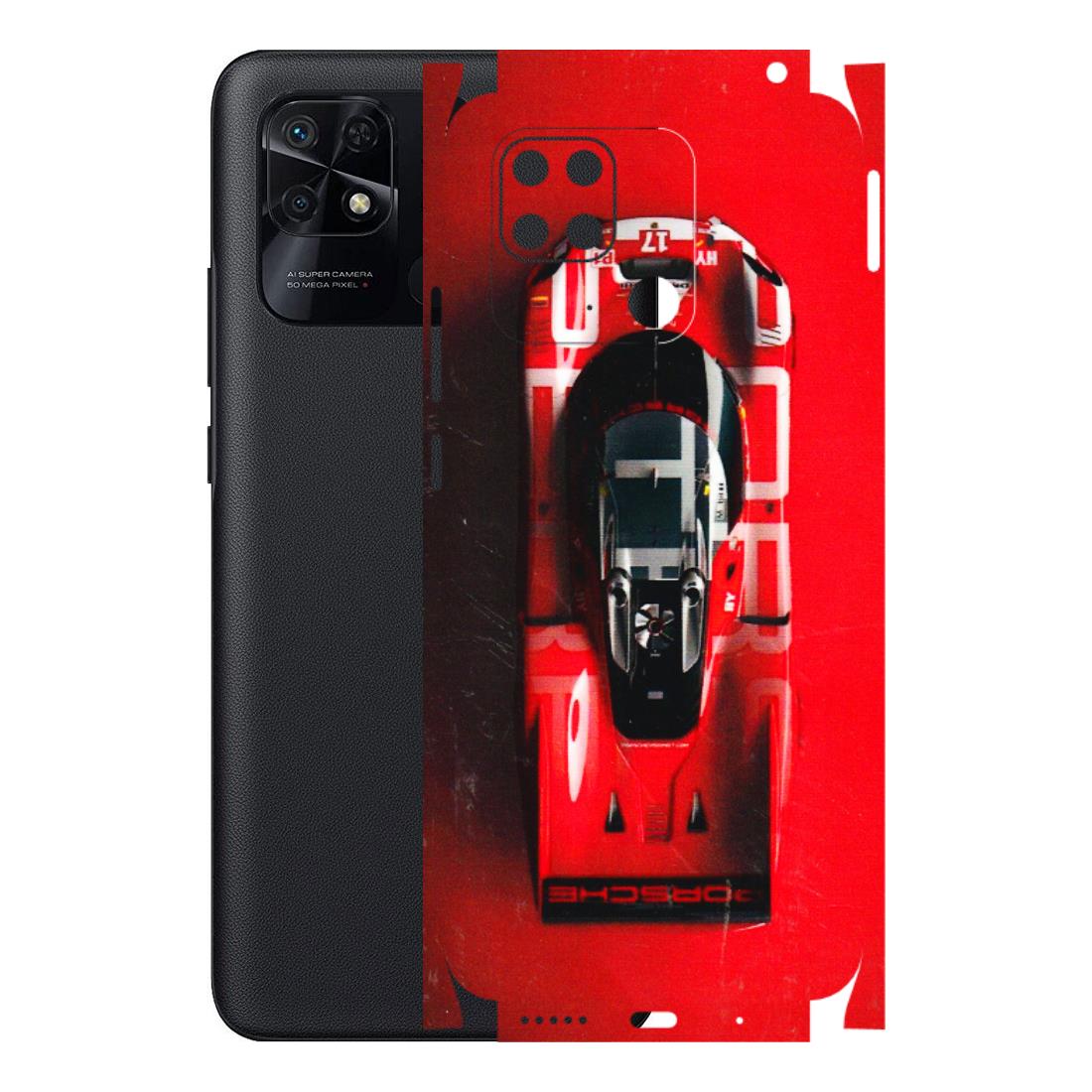 Xiaomi Redmi Phone Skins (All Models) - Red Porsche Car Logo - 3D Embossed Finish (L-315) Redmi 10 Power