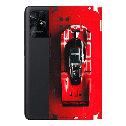 Xiaomi Redmi Phone Skins (All Models) - Red Porsche Car Logo - 3D Embossed Finish (L-315) Redmi 10 Power