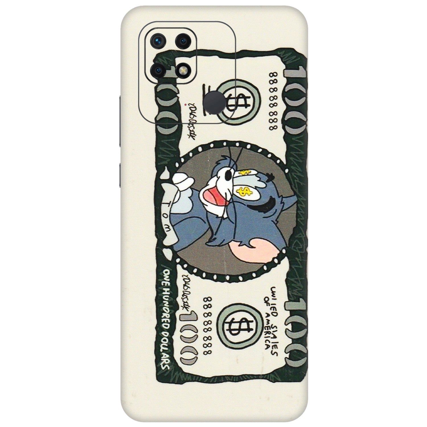 Xiaomi Redmi Phone Skins (All Models) - Tom Hundred Dollar - 3D Embossed Finish (L-324) Redmi 10 Power