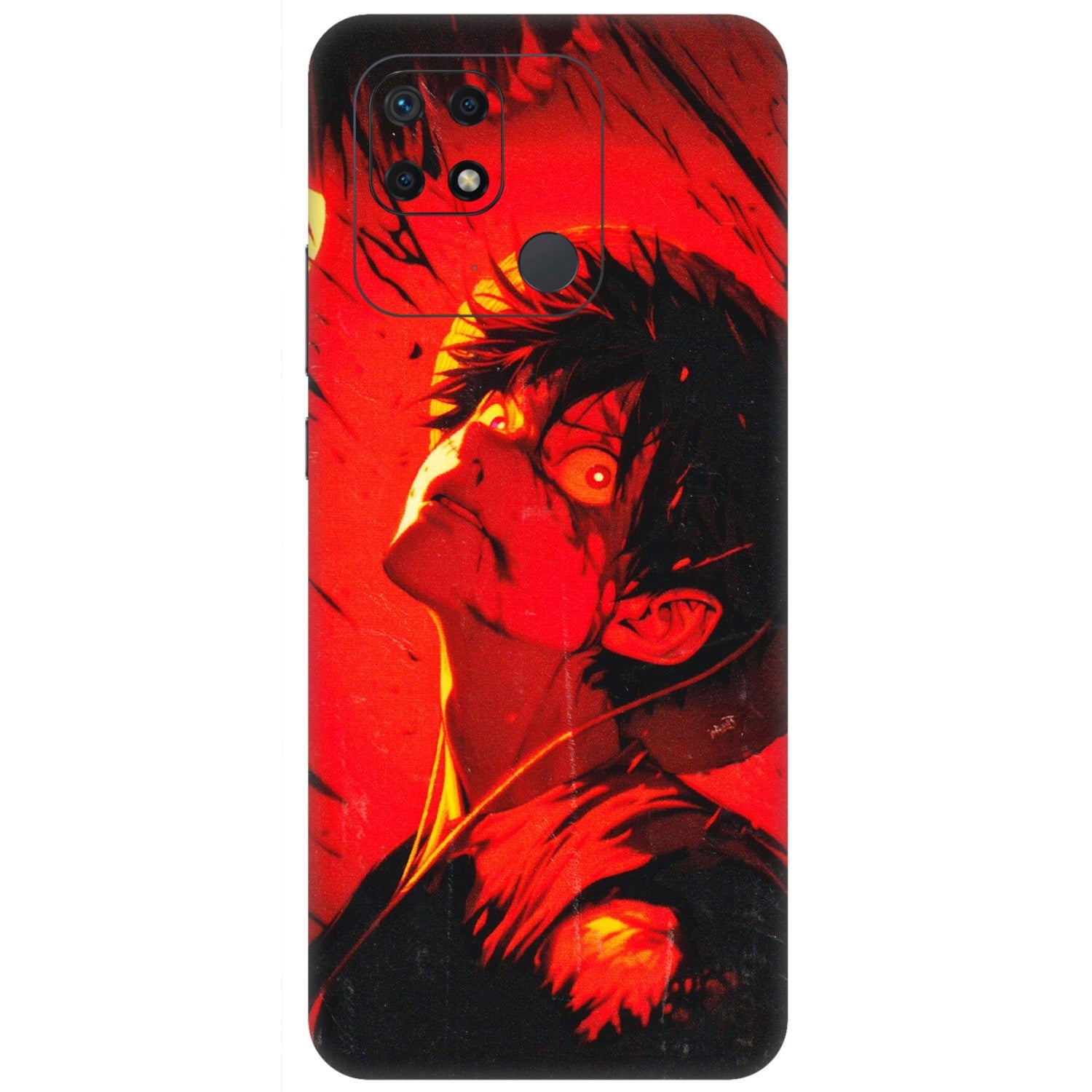 Xiaomi Redmi Phone Skins (All Models) - D.Luffy Power Up One Piece Anime - 3D Embossed Finish (L-326) Redmi 10 Power