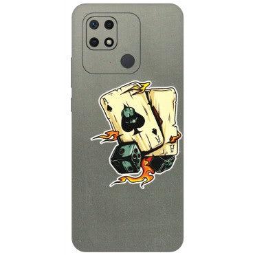 Xiaomi Redmi Phone Skins (All Models) - Grey Cards Of Ace - 3D Embossed Finish (L-77) Redmi 10 Power