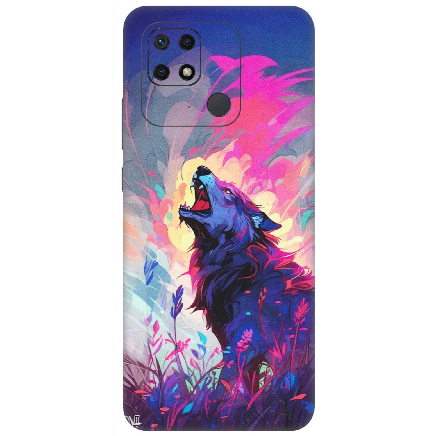 Xiaomi Redmi Phone Skins (All Models) - New Wild Wolf Abstract - Matte Finish (M-125) Redmi 10 Power