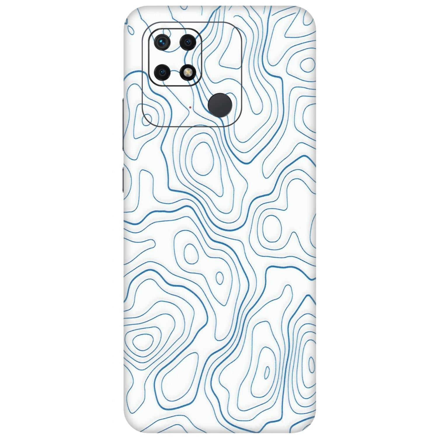 Xiaomi Redmi Phone Skins (All Models) - Blue And White Swirls - Matte Finish (M-139) Redmi 10 Power