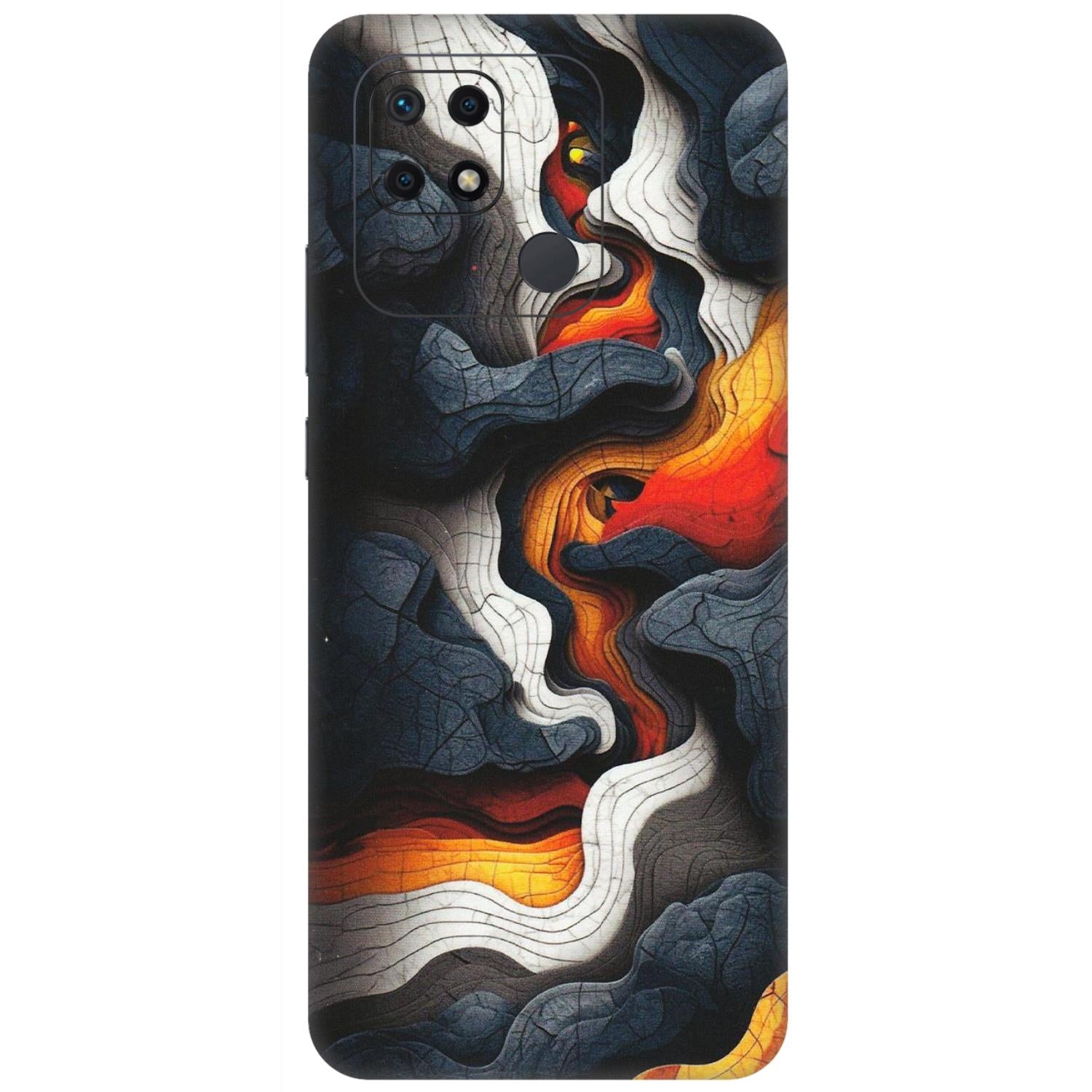 Xiaomi Redmi Phone Skins (All Models) - Abstract Volcanic Layers - Matte Finish (M-52) Redmi 10 Power