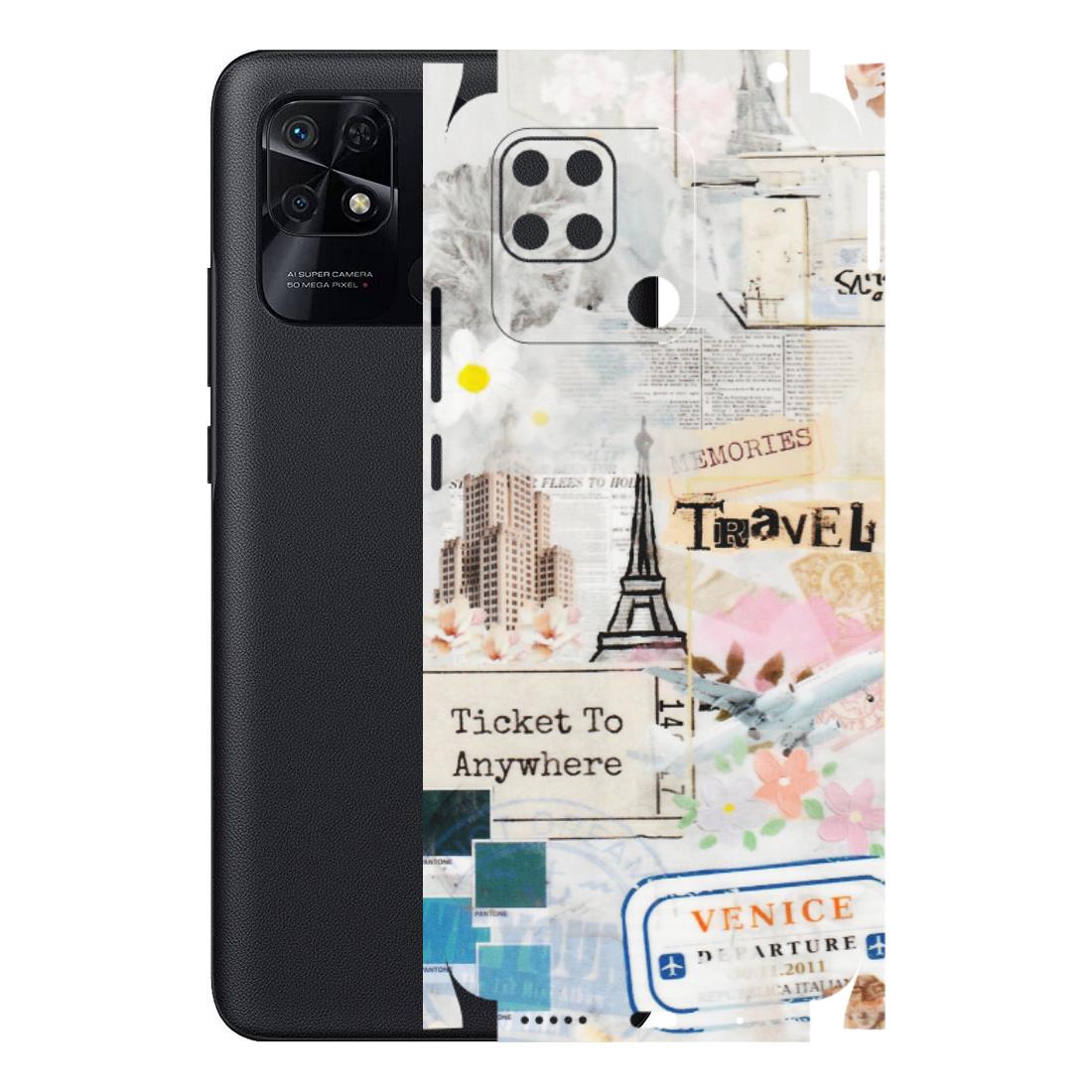 Xiaomi Redmi Phone Skins (All Models) - Travel Memories - Transparent Finish (T-09) Redmi 10 Power