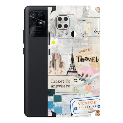 Xiaomi Redmi Phone Skins (All Models) - Travel Memories - Transparent Finish (T-09) Redmi 10 Power
