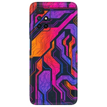 Xiaomi Redmi Phone Skins (All Models) - Tech Circuits Futuristic - 3D Embossed Finish (L-07) Redmi 10 Prime
