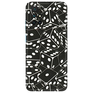Xiaomi Redmi Phone Skins (All Models) - Big Black Dices - 3D Embossed Finish (L-106) Redmi 10 Prime