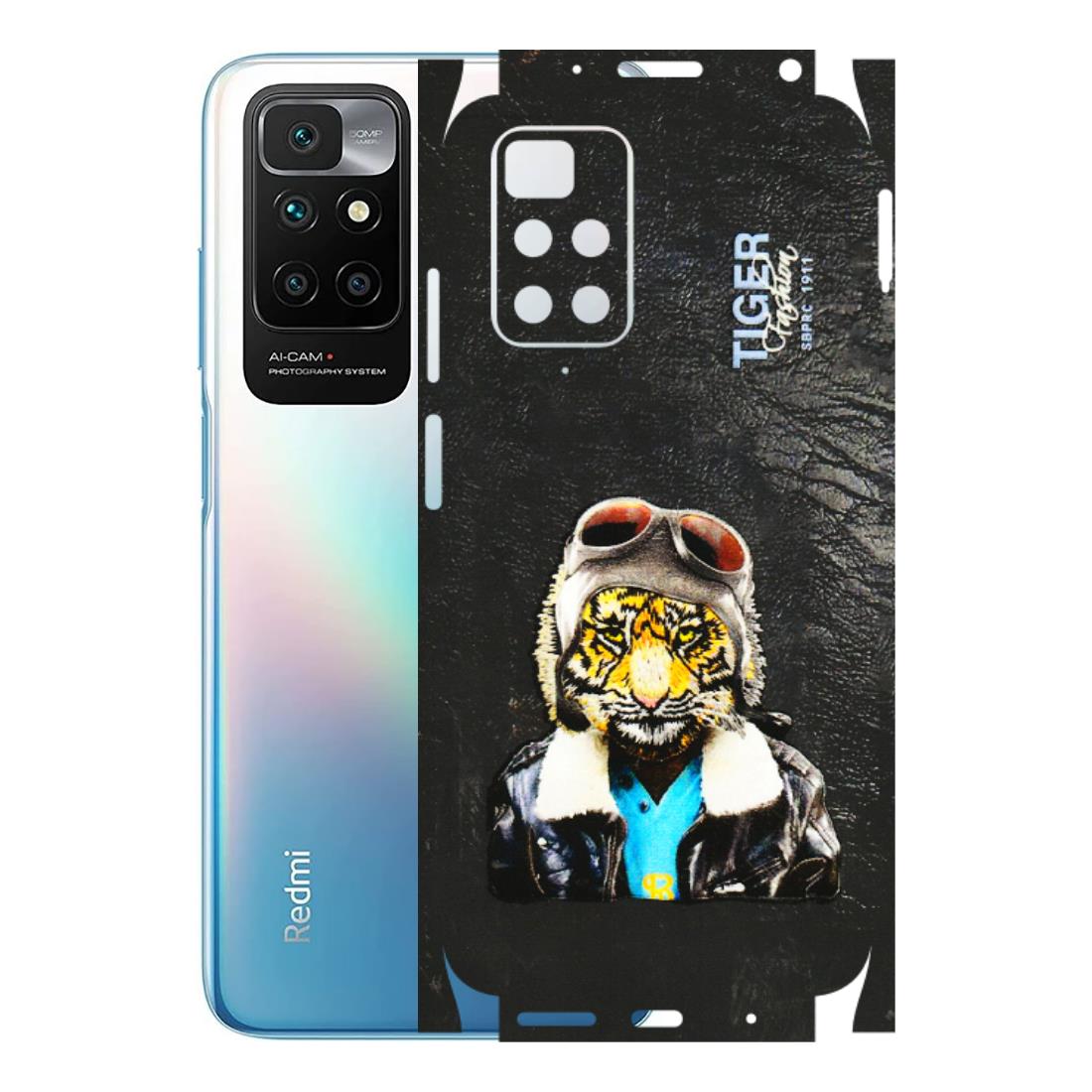 Xiaomi Redmi Phone Skins (All Models) - Rider Tiger - 3D Embossed Finish (L-113) Redmi 10 Prime
