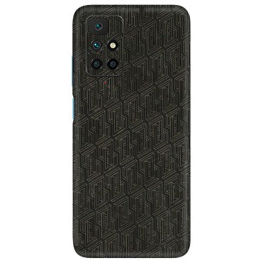 Xiaomi Redmi Phone Skins (All Models) - Black Abstract Pattern - 3D Embossed Finish (L-117) Redmi 10 Prime