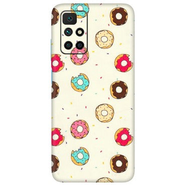 Xiaomi Redmi Phone Skins (All Models) - Mini Donuts Doodle Art - 3D Embossed Finish (L-122) Redmi 10 Prime