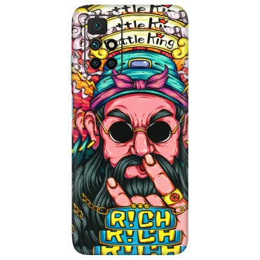 Xiaomi Redmi Phone Skins (All Models) - Battle King Dude Face - 3D Embossed Finish (L-178) Redmi 10 Prime