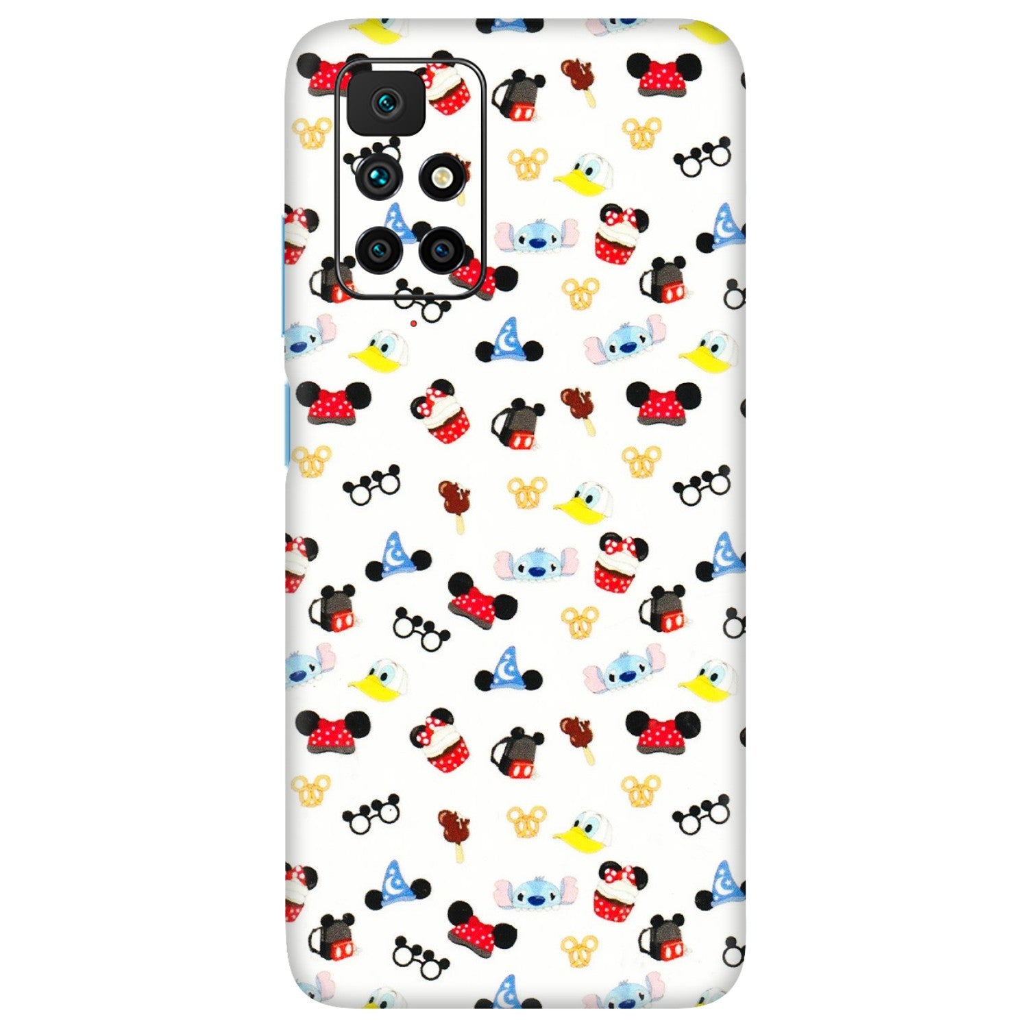 Xiaomi Redmi Phone Skins (All Models) - Minnie Mouse & Donald Doodles s - 3D Embossed Finish (L-194) Redmi 10 Prime