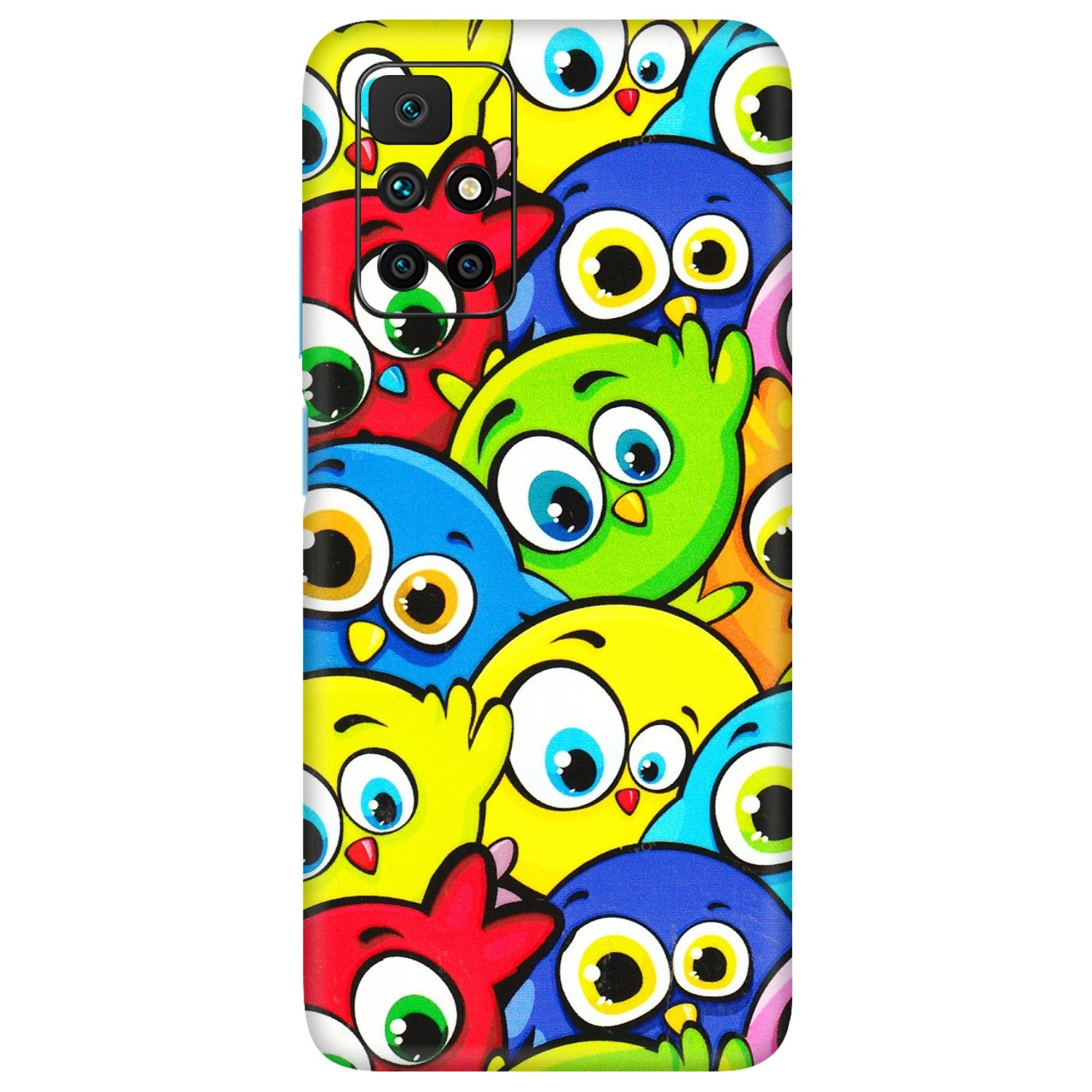 Xiaomi Redmi Phone Skins (All Models) - Cute Fluffy Birds - 3D Embossed Finish (L-213) Redmi 10 Prime