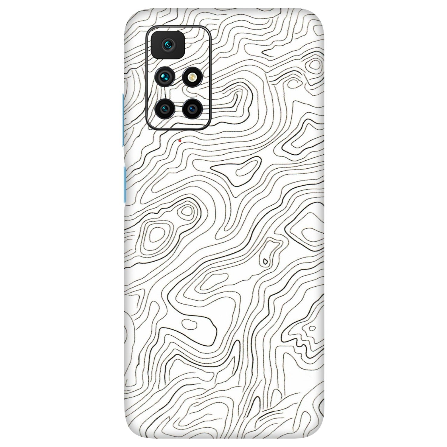 Xiaomi Redmi Phone Skins (All Models) - White Black Swirls - 3D Embossed Finish (L-219) Redmi 10 Prime